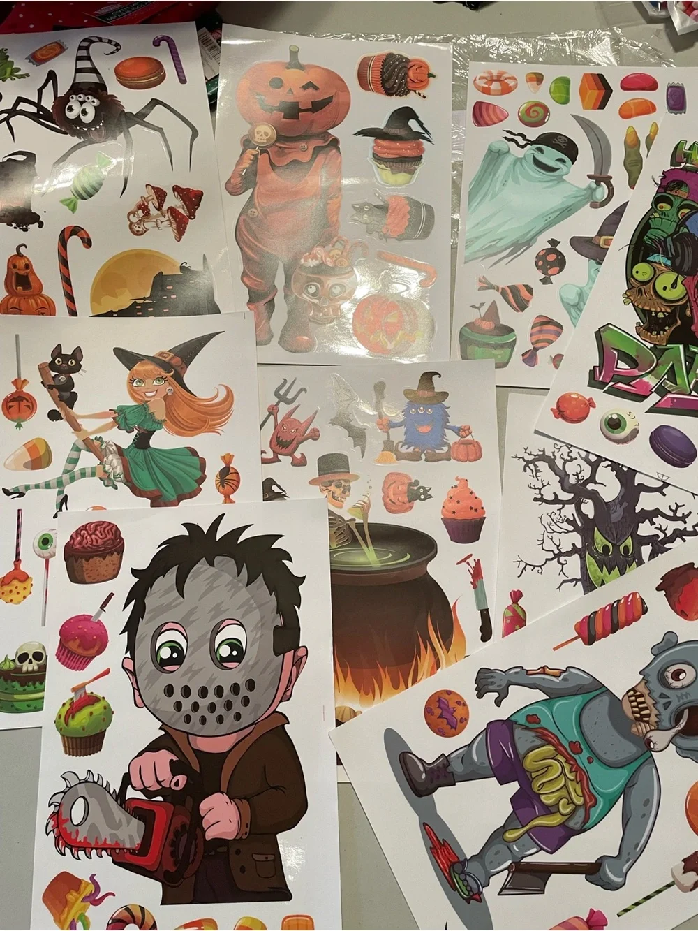 Halloween Horror Window Cling Stickers Holiday Decor 9 sheets New
